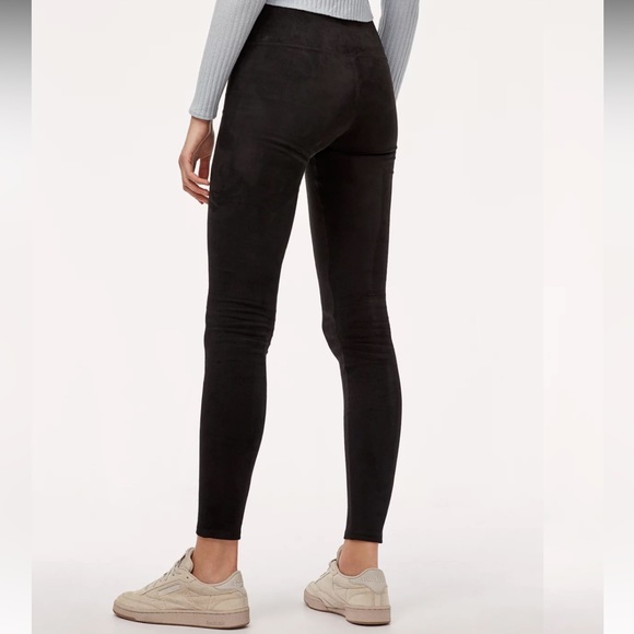 Aritzia Pants - Aritzia Wilfred Free Daria pant medium faux suede leggings black neutral vegan